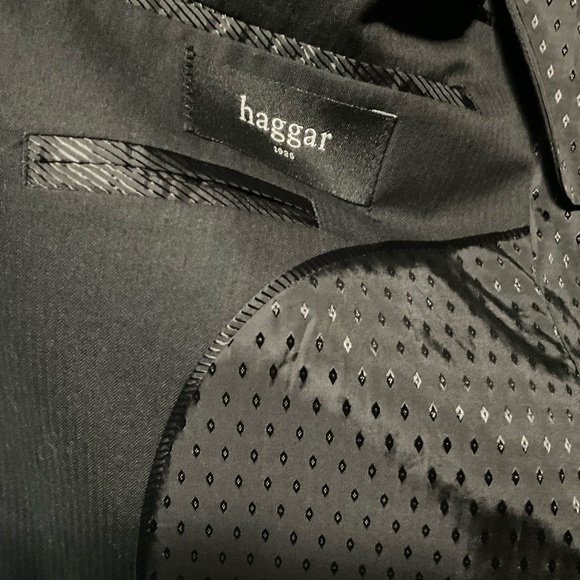 Haggar Black Suit Jacket 38S - Picture 2 of 4